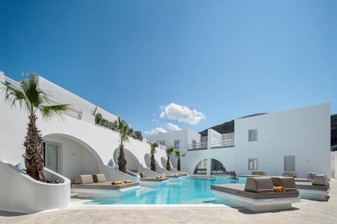 Santorini Kastelli Resort Kamári Dış mekan fotoğraf The hotel's pool